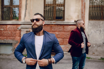 Two bearded men fashion