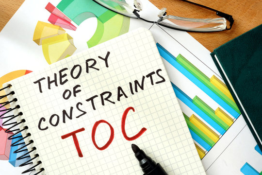 Words Theory of Constraints  TOC   on the notepad and charts.