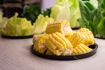 corn and vegetable
