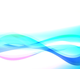 Wave ornate background blue