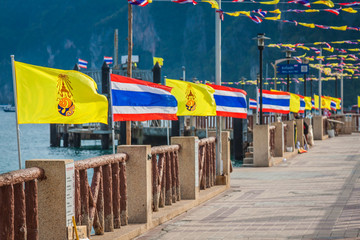 Thailand national flag,Phi Phi island