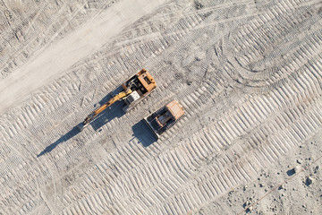 aerial view of coal mine