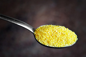 A spoon of cornmeal