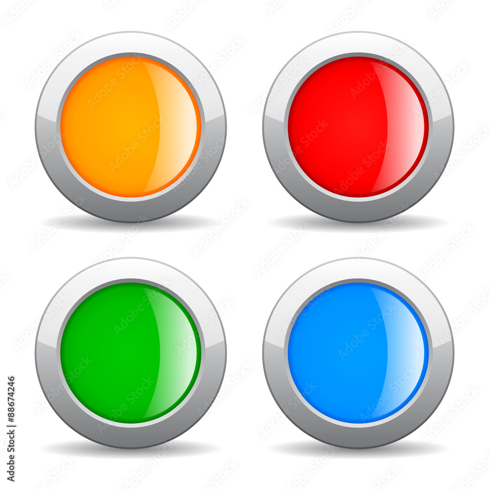 Wall mural vector glossy web buttons