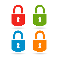 Padlock vector icon