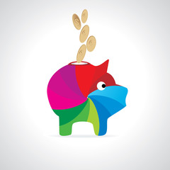pig bank concept vector illustration