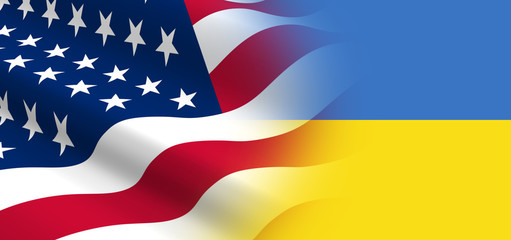 The concept of political relationships the United States with Ukraine. - 88676449