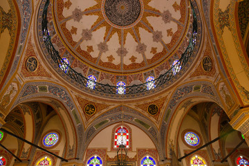 Obraz premium decoration in the Sinan Pasha mosque built by master architect Sinan in the 16th century, Istanbul, Turkey