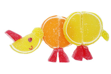 creative marmalade fruit jelly sweet food monoceros form