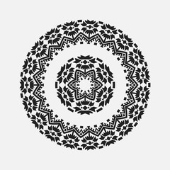 abstract drawing a circular pattern flower