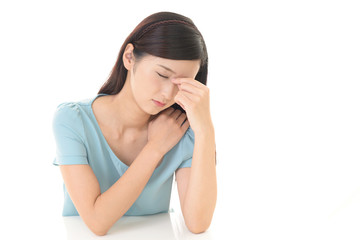 Fototapeta premium 憂鬱な表情の女性