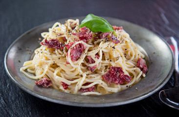 Italian pasta carbonara