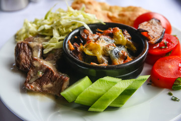 Meat in a  pot