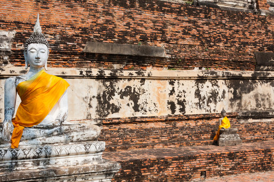 Buddha of statue in Ayutthaya Thailand