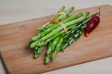 Raw asparagus