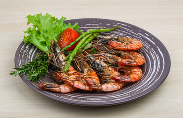 Grilled prawns