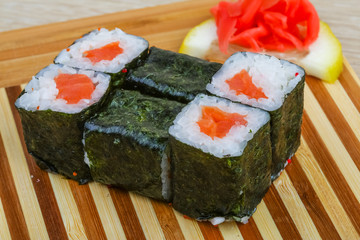 Roll with salmon