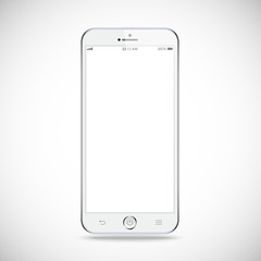 realistic detailed smartphone with touch screen isolated