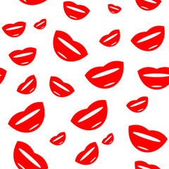 red lips pattern seamless texture