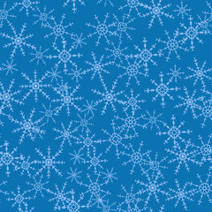 seamless texture snowflake snow pattern blue