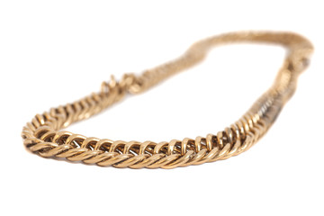  golden chain isolated on white background