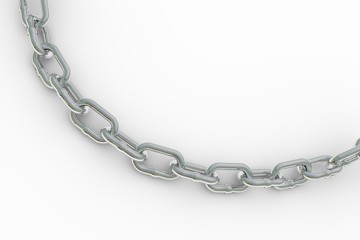 Metal chain, isolated on white