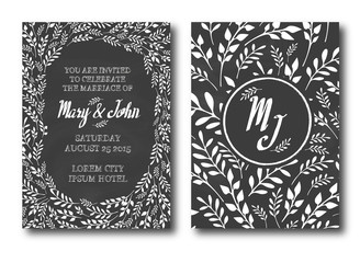 Wedding Invitation Vintage Typographic Background 