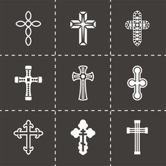 Vector Crosses icon set
