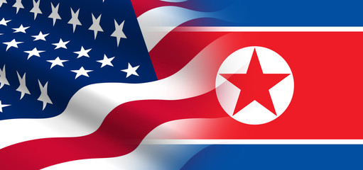 The concept of political relationships the United States with Korea North.