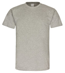 T-Shirt unifarben graumeliert Front