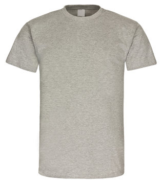 T-Shirt unifarben graumeliert Front
