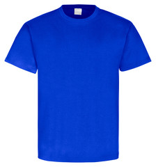 T-Shirt unifarben royal Front