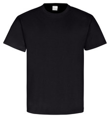 T-Shirt unifarben schwarz Front