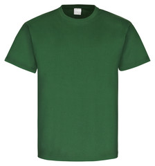 T-Shirt unifarben dunkelgrün Front