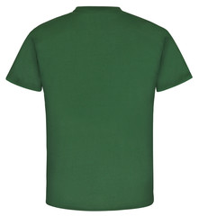 T-Shirt unifarben dunkelgrün Rücken
