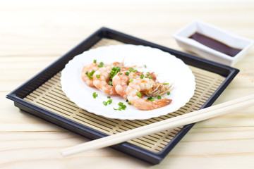 Steaming Shrimp