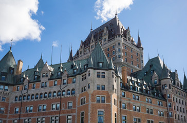 Obraz premium Canada, Quebec, Quebec city, the Frontenac castle seen from the Governors promenade