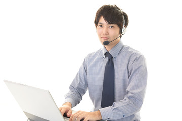 笑顔のオペレーター