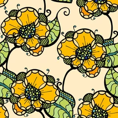 Gardinen Trendige Blumen Floral Pattern  © Volodymyr Vechirnii