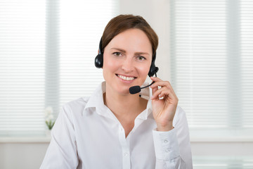 Female Operator With Headset