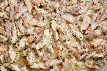 Chicken and ham in cream sauce with herbes de Provence