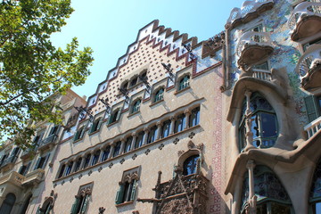 Fototapeta premium Die Casa Amatller neben dem Casa Batllo in Barcelona