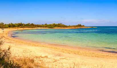SUMMER.Salento coast: a nature reserve of Torre Guaceto.BRINDISI (Apulia)-ITALY- A nature sanctuary between the land and the sea.