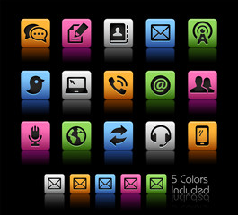 Communications Icons // ColorBox Series -- The Vector file includes 5 color versions for each icon in different layers --