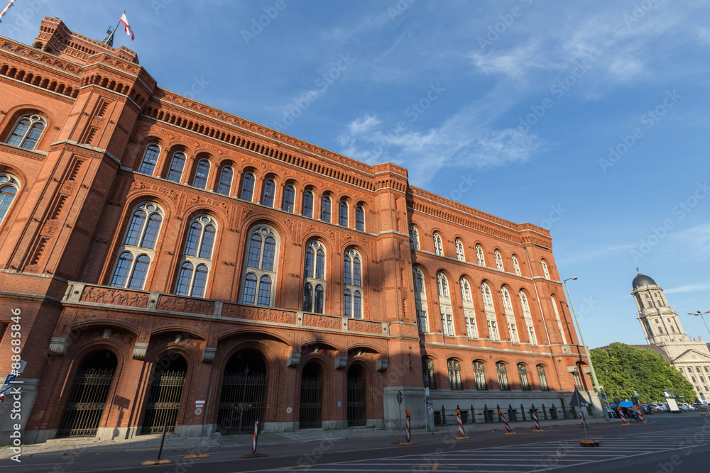 Wall mural red townhall berlin germany