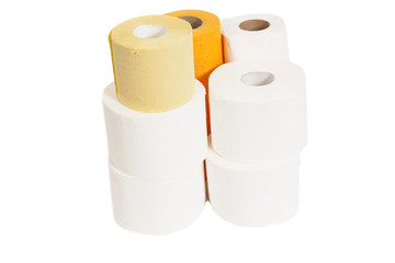 Toilet paper isolated on white background
