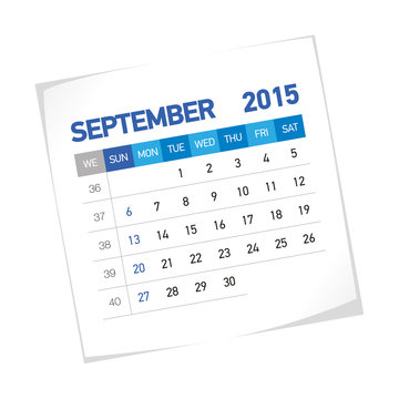 September 2015 American Calendar