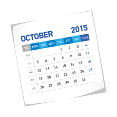 October 2015 European Calendar