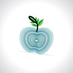 creative apple concept vector illustration 