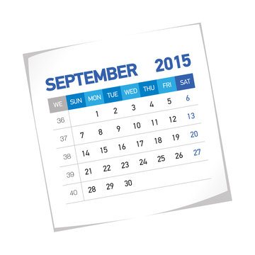 September 2015 European Calendar